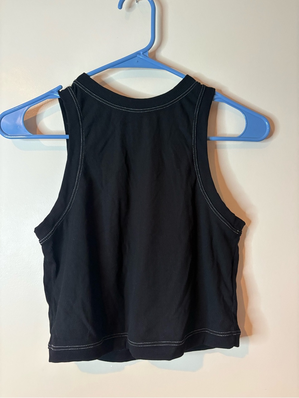 4th and Reckless Black Ribbed Crewneck Cropped Tank NWT